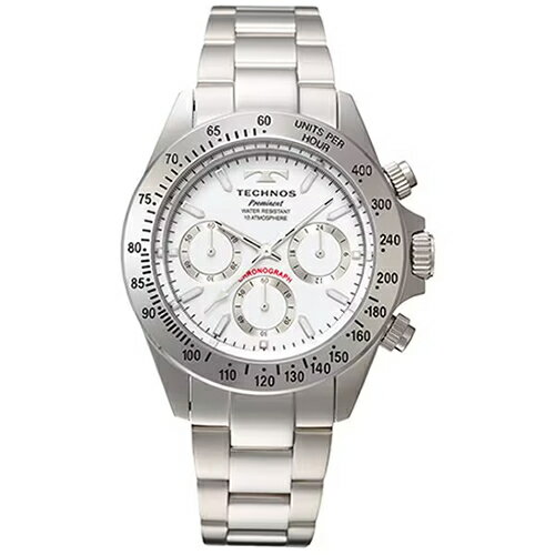 Rakuten - テクノス メンズ腕時計 オールステンレス ホワイト TP0403SW TECHNOS【国内正規品】【10気圧防水】