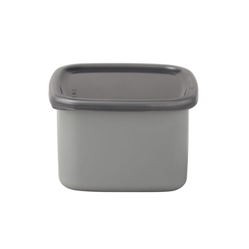 Rakuten - ＋Gray スクウェアMシール蓋付 グレイ GS-M 野田琺瑯【キッチン用品】【保存容器】容量：0.8L