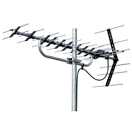 地デジ(UHF)用の14素子アンテナ。水平・垂直偏波用。適合マスト径22～48.6mm。DHマーク。4段導波器で最高感度を受信。組立てやすい構造で設置時間を短縮。共同受信用のマストに対応、設置場所を選びません。◆4段導波器1つのホルダーに4本のエレメントを装備した高性能導波器によって、地上デジタル放送を最高感度で受信できる、超高性能アンテナです。◆組立てやすい構造上下に開くだけで固定できる新構造の反射器や、F型コネクターを採用した新設計のビームダイポールにより、組立てやすく、設置時間を短縮できます。また、適合マスト径が22～48.6mmと共同受信用のマストにも対応していますから、設置場所を選びません。【仕様】●14素子●全チャンネル ch.13～52●水平・垂直偏波対応●高性能導波器●動作利得（感度）（dB）：8.9～14.2●出力インピーダンス：75Ω（F型端子）●VSWR：2.5以下●前後比（dB）F/B：18～27●受風面積（m2）：0.16●外観寸法（mm）L×W×H：1170×373×544●質量（重量）（kg）：約1.6メーカー：マスプロ電工JANコード：4978877146182