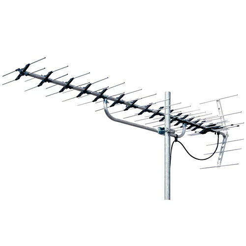 地デジ(UHF)用の20素子アンテナ。水平・垂直偏波用。適合マスト径22～48.6mm。DHマーク。4段導波器で最高感度を受信。組立てやすい構造で設置時間を短縮。共同受信用のマストに対応、設置場所を選びません。◆4段導波器1つのホルダーに4本のエレメントを装備した高性能導波器によって、ch.13～28において、最高感度で地上デジタル放送を受信できる、ch.13～34受信用の超高性能アンテナです。◆組立てやすい構造上下に開くだけで固定できる新構造の反射器や、F型コネクターを採用した新設計のビームダイポールにより、組立てやすく、設置時間を短縮できます。また、適合マスト径が22～48.6mmと共同受信用のマストにも対応していますから、設置場所を選びません。【仕様】●20素子●ch.13～34●水平・垂直偏波対応●高性能導波器●動作利得（感度）（dB）：11.2～14.2●出力インピーダンス：75Ω（F型端子）●VSWR：2.5以下●前後比（dB）F/B：18～28●受風面積（m2）：0.23●外観寸法（mm）L×W×H：1870×410×544●質量（重量）（kg）：約2.1メーカー：マスプロ電工JANコード：4978877146168