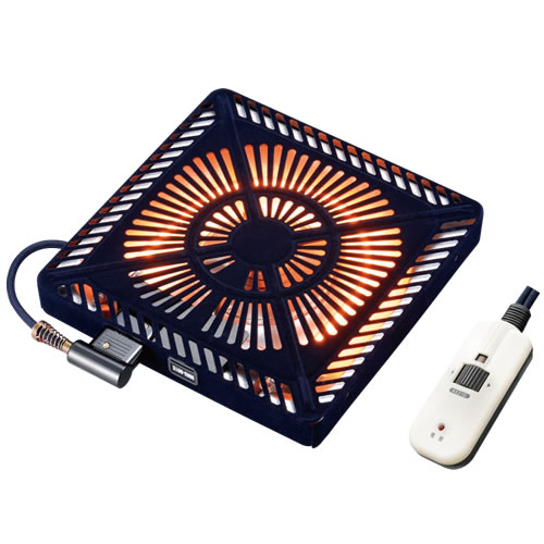 ○ファン付き薄型○温度調整：手元電子コントロール式（連続電力自動制御）○電源コード：丸打ちコードタイプ3m　電子コントローラー付　KE21D○ハロゲンヒーターの特長・立ち上がりが早く、速熱・速暖性に優れています。・近赤外線を中心としたオレンジ色の光を発生させます。【ヒーター取付け 木枠内サイズ】29×29cm、29×33cm【適合卓サイズの目安】（最小）60×60×34cm～（最大）180×90×34cm・旧型番：MF-501SEN、MF-601SEN、MF-602SEN、MF-603RET※、SF-501SEN、MF-511SEN、MF-511SEN(G)、MF-611SEN、MF-611SEN(G)、MF-612SEN、MF-612SEN(D)、MF-613RET※、MHF-500E、MHF-600E、MQF-600E、MHU-500E、MHU-600E、MQU-600EMHU-601E(K)、MHU-601E(D)、MHU-601E(DK)、MHU-601E(DKA)※ 5 時間タイマー付き※取替ヒーターをお買い上げいただく前に、「取替え前のこたつのサイズ」と「ヒーター取付け木枠サイズ」をご確認ください。【 仕様 】品番：MHU-601E(DKB)JAN：4948309102246メーカー：メトロ電気工業定格：AC100V　600W　50-60Hz発熱体：U字形ハロゲンヒーター安全装置：　本体：温度ヒューズ、電源コード：電流ヒューズ重量：約1.5kgサイズ：幅29×奥行き29×高さ4.1cm※画像はイメージです。実際の商品とは多少異なる場合があります。
