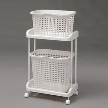 乐天商城 - アイリスオーヤマ【IRIS】バスケットラック3点セット BTR-3Sホワイト★【BTR-3S】