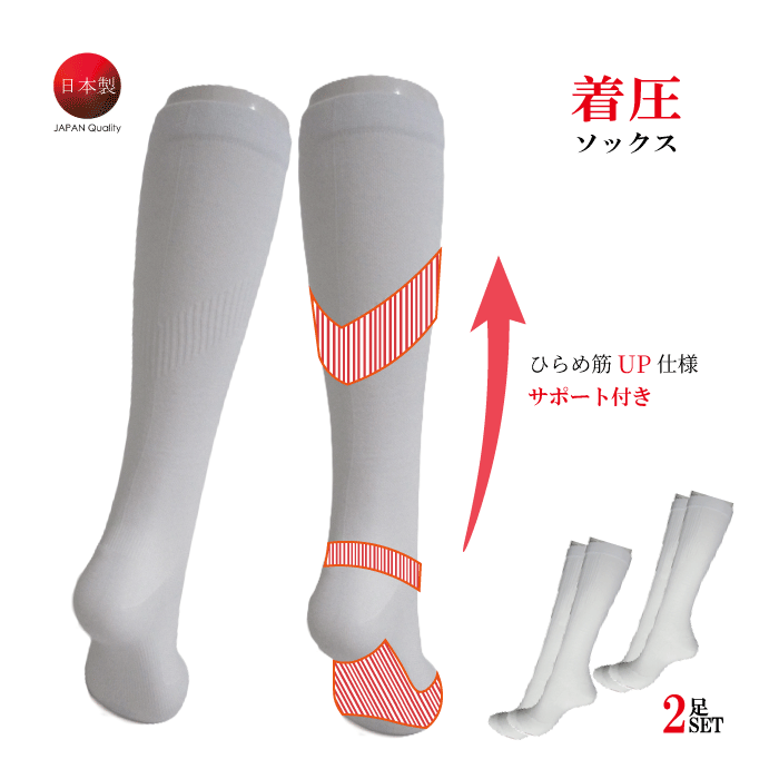 Nちゃんねる 引き締め きゅ やぶれにくい ひらめ筋 サポート 靴下 ソックス レディース 日本製 着圧ハ..