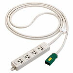 パナ WFA66347HG ハーネス用OAタップ(キャブタイヤケーブル付)接地2P15A 125V抜け止め 4コ口 電源表示ランプ付 3m グレー