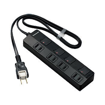 パナソニック ザ・タップZ(ACアダプター対応)(4コ口)(スナップキャップ・3mコード付)(ブラック) WHS25349BP