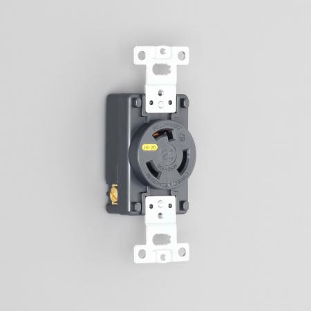 アメリカン電機 3220-L6 埋込コンセント 接地形2P 20A 250V (NEMA L6-20)