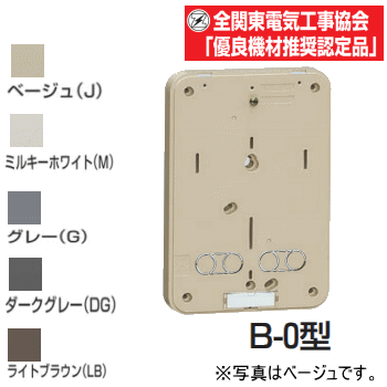 Rakuten - 未来工業 B-0M-Z 【ミルキーホワイト】 積算電力計取付板 B-0型 全関東電気工事協会「優良機材推奨認定品」 （樹脂製メーター板）