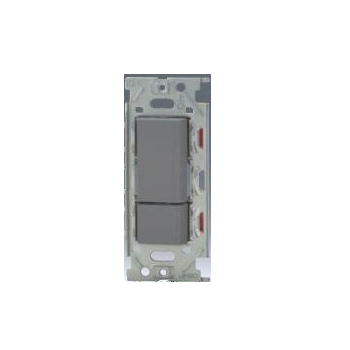 神保電器 【NKシリーズ】 NKW02852SG （SG：ソリッドグレー）NKW（上段 3路ガイドランプ / 下段 3路ガイド・チェックランプ）スイッチ付 ダブルスイッチセット