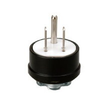 明工社【ME2592】設備工事用配線器具 15A 125V 接地プラグ（グリップ付）（黒）