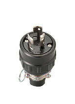 明工社【MH2583】設備工事用配線器具 3P 20A 引掛ゴムプラグ(防水兼用)