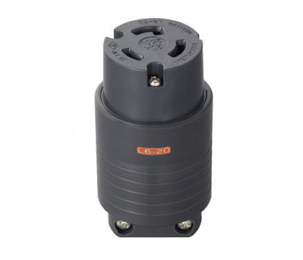 明工社【MH8172B】設備工事用配線器具 接地2P 20A引掛コネクターボデー 20A 250V (黒)(L6-20)