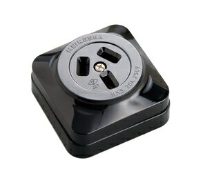 明工社【MR2748】設備工事用配線器具 3P 20A 250V 角形コンセント