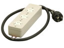 明工社【MR2933】設備工事用配線器具 接地 3P 20A 250V 引掛3コ口タップ コード1m付(VCT3.5mm2)高容量タップ