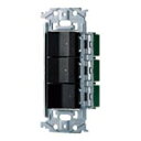 パナソニック【 WNSS51558B 】SO-STYLE 埋込スイッチセット(ほたるスイッチC×2、パイロットスイッチC 0.5A)(マットブラック)