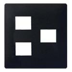 パナソニック【 WTL7773BK 】アドバンスシリーズ 簡易耐火コンセントプレート3コ用(2コ+1コ用)(マットブラック)