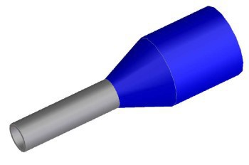 東洋技研 【 TA2.5-12BU 】DINに基づく絶縁スリーブ付きフェルール（TA）（棒圧着端子）【100個入り】