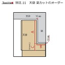 OPTION 別注-11　天袋 梁よけカットオーダー幅30-40cm【受注生産】約4週間