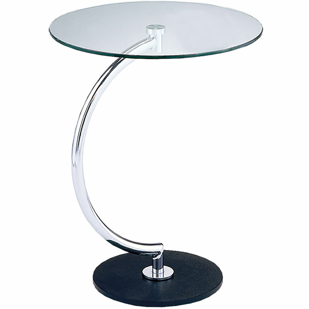 サイドテーブル テーブル リビング ラウンジ 寝室 ガラス メッキ スタイリッシュ おしゃれ 丸 円形 サークル あずま工芸 Brass ブラス LLT-8514 幅46cm