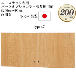 大洋 エースラック/カラーラック パーツオプション 突っ張り棚用扉 ノーマルタイプ 幅60～90cm type47