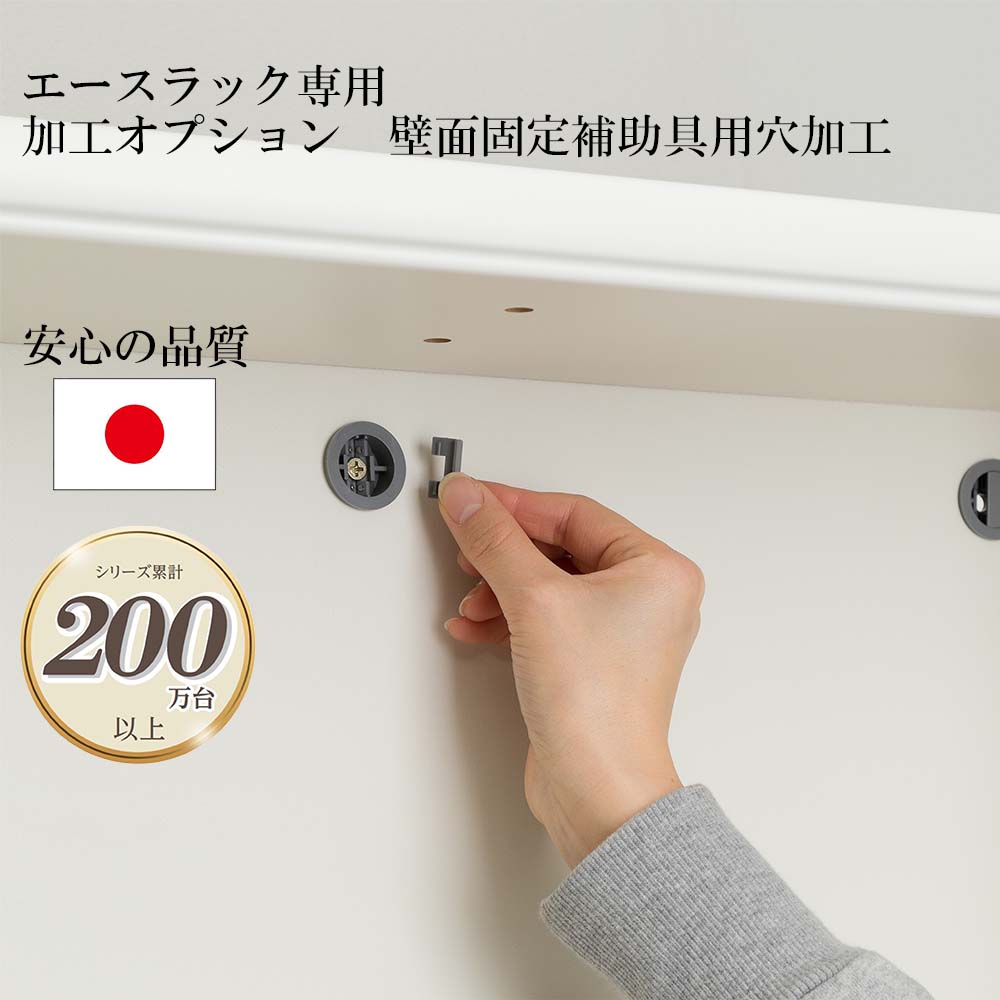 大洋 エースラック/カラーラック 加工オプション 壁面固定補助具用穴加工 幅45～90cm