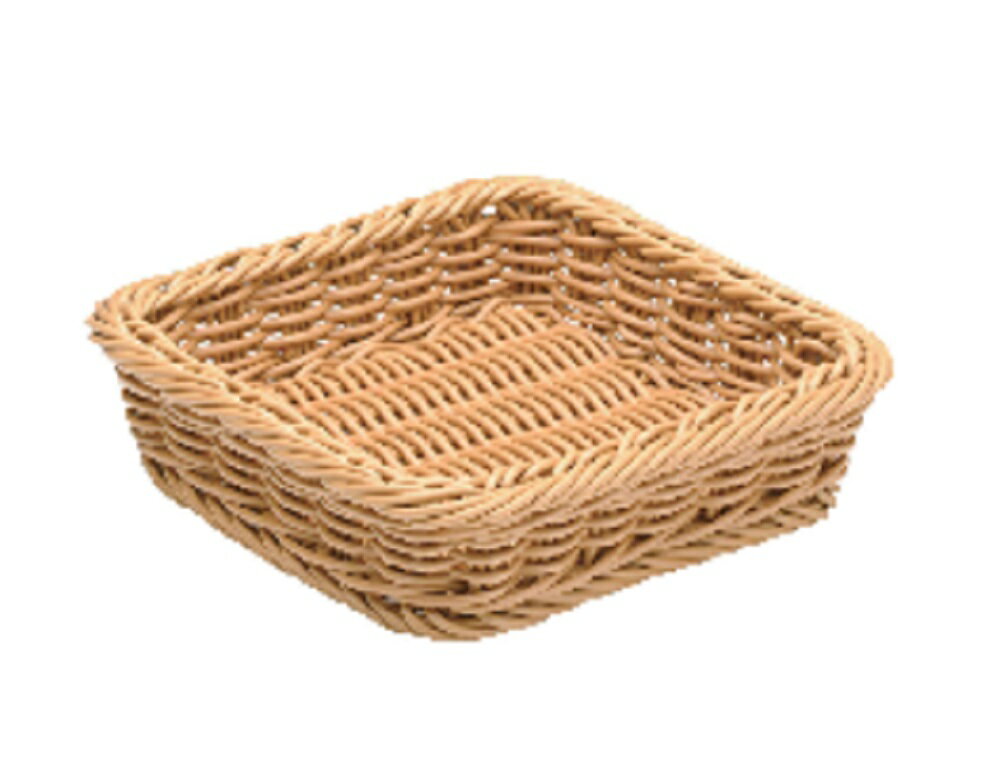 樹脂製太渕ディスプレイかご　正角茶　91-026A