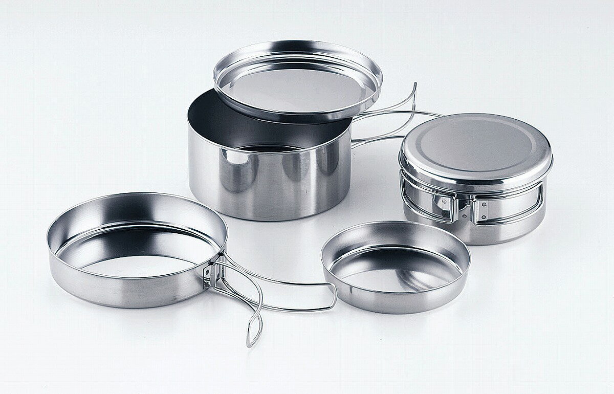 ステンレス　ランチャーキャンプセット（6ピース）