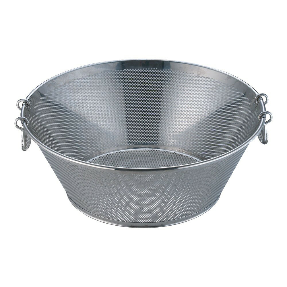 UK18-8パンチング平底揚ざる55cm