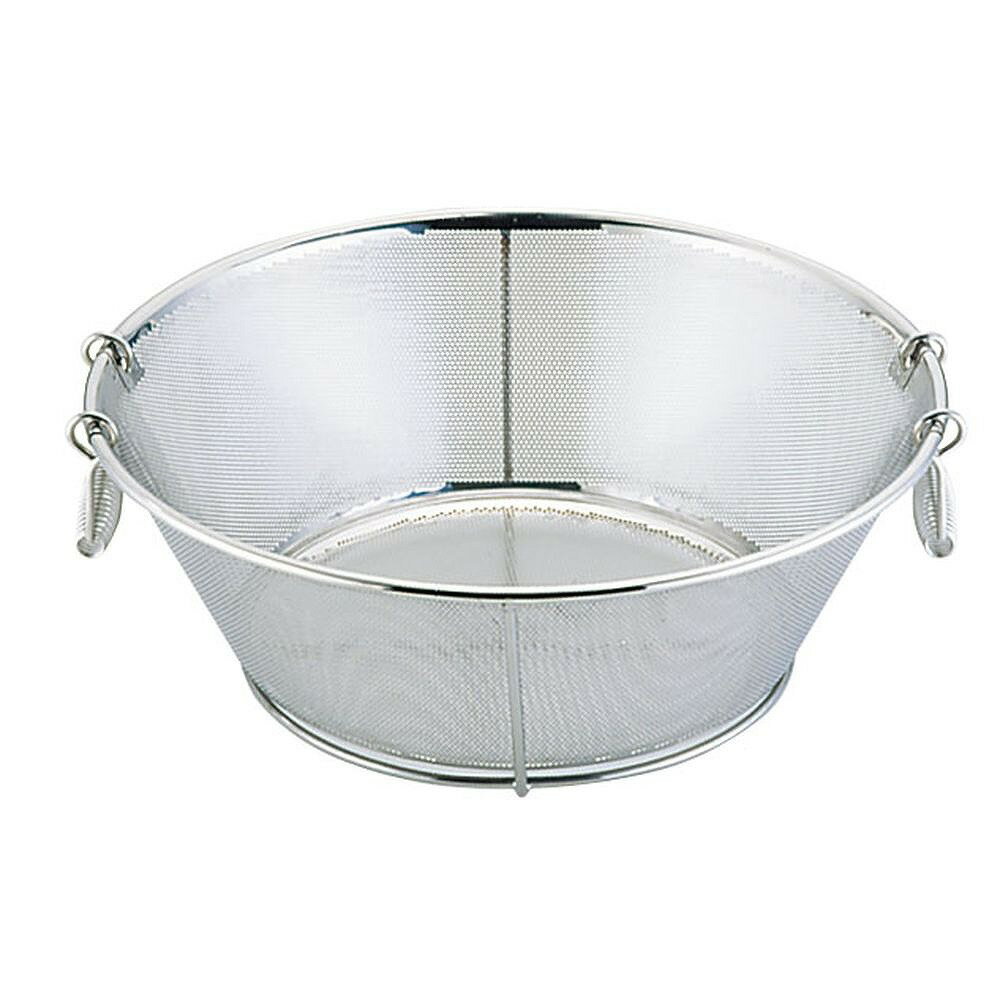 UK18-8補強付パンチング平底揚ざる（穴径φ2．2）60cm