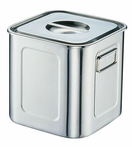 18-8深型角キッチンポット（手付）　21