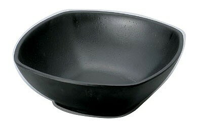 マイン　メラミンウェア　黒角深皿　大　M11-132