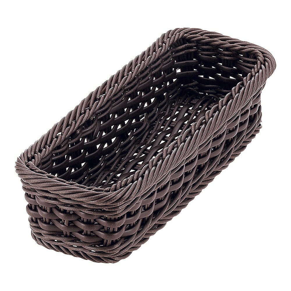 PPカトラリーバスケットダークブラウン小　2人用CB-010-DBR