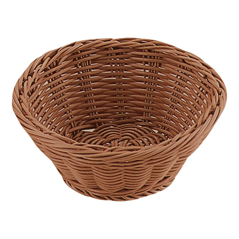 PP丸型バスケット　ブラウン15型　RO-202-BR