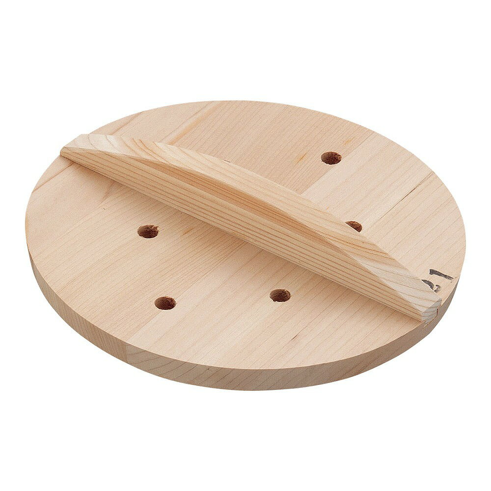 SA厚手サワラ穴明木蓋21cm