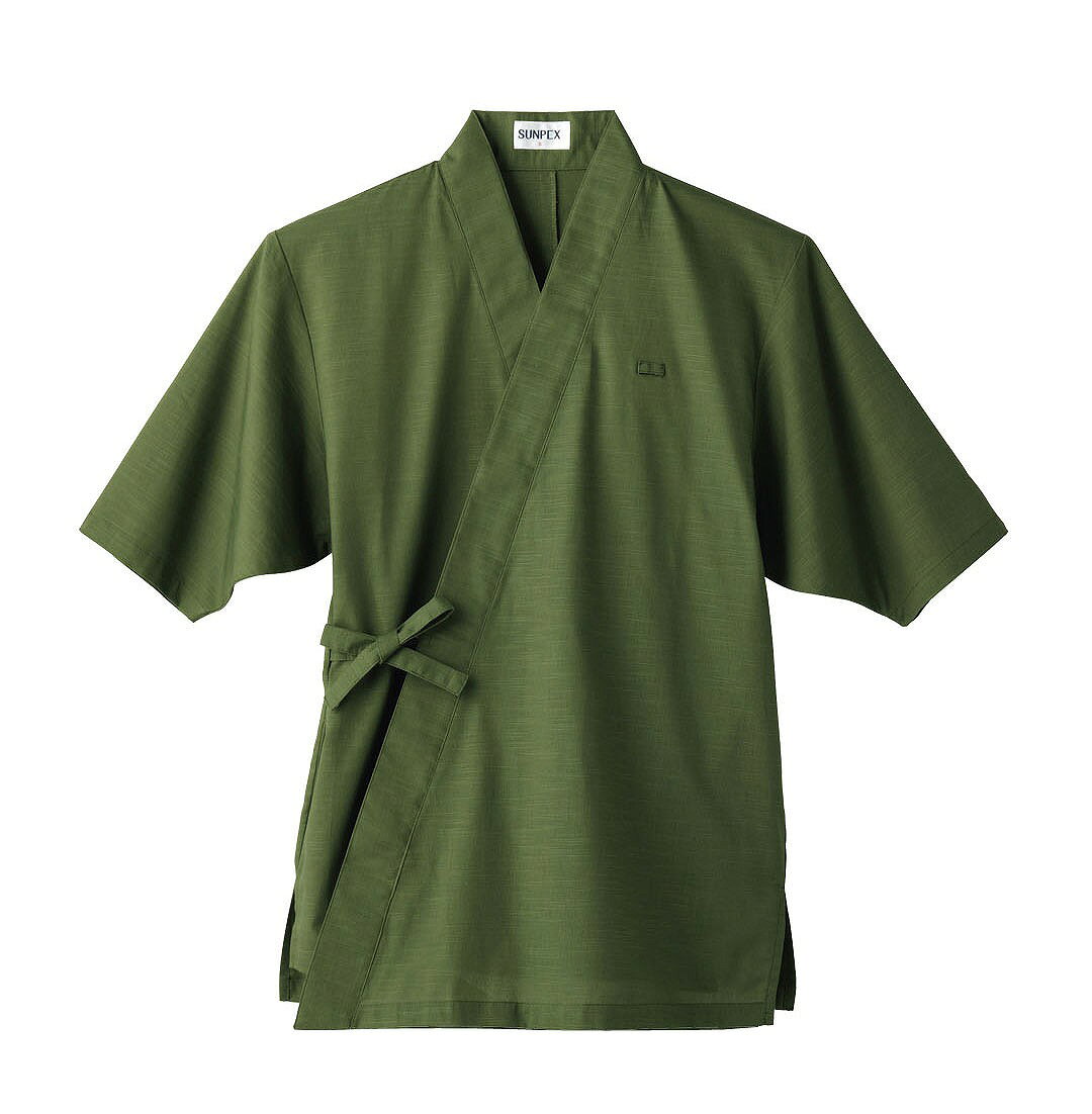 男女兼用　作務衣　H-2093LL　（グリーン）