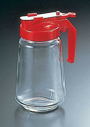 ガラス製　焼肉タレ入350　赤