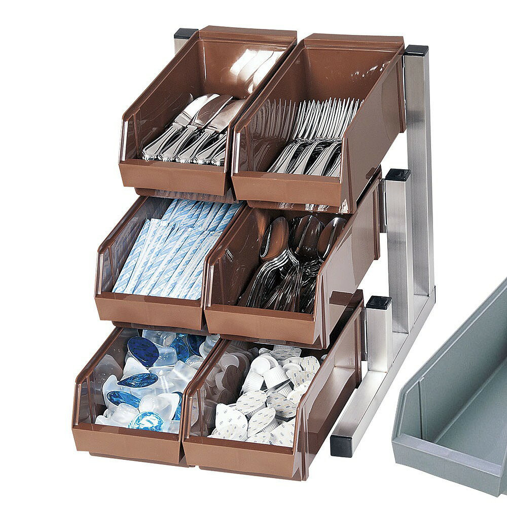 TKG　18-8スマート　オーガナイザー3段2列（6ヶ入）　グレー