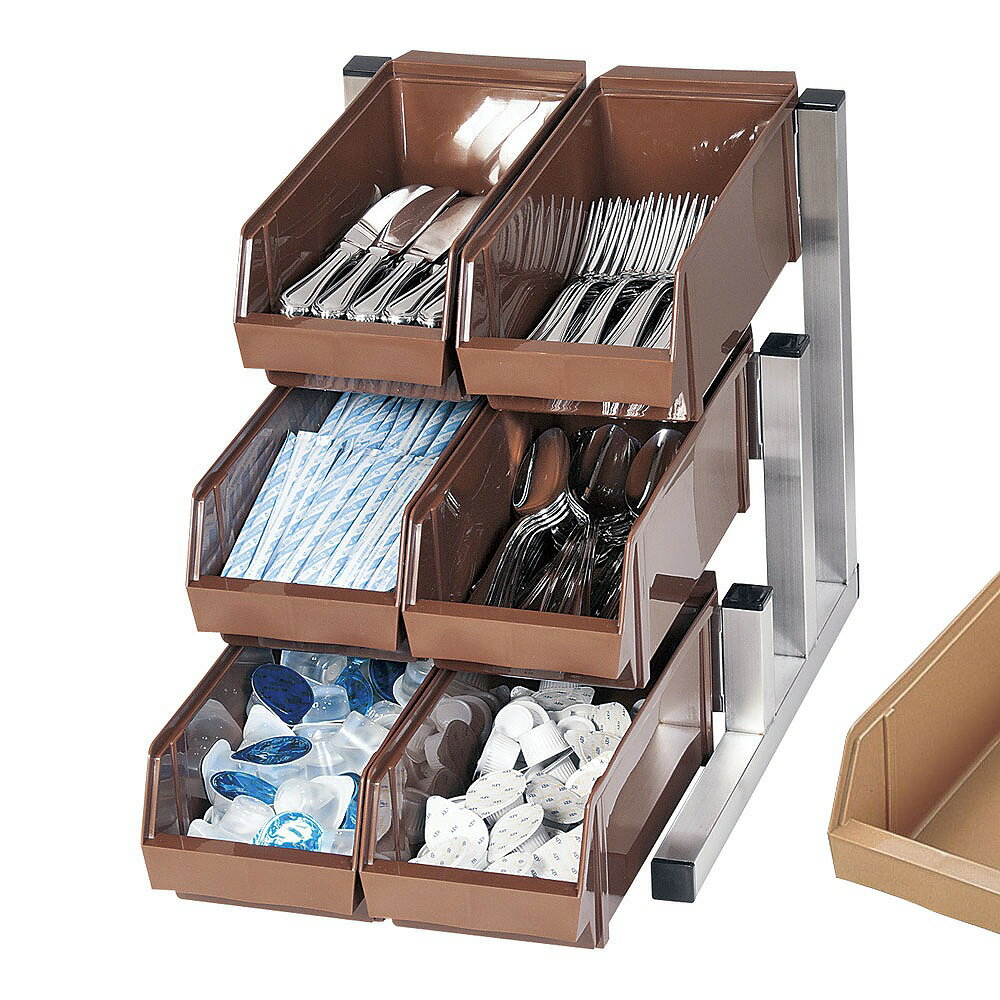 TKG　18-8スマート　オーガナイザー3段2列（6ヶ入）　キャメル