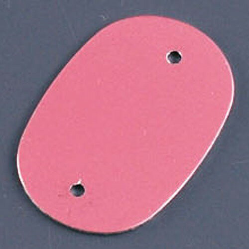 カラーネームプレート　小判型　378-Bレッド　（10枚入）