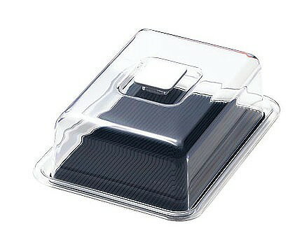 クリア　ラブリーハット　角ケーキ中　ブラック