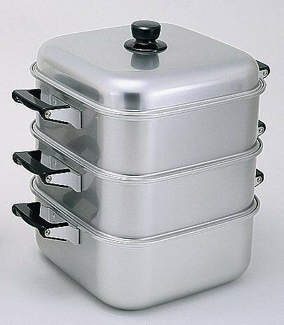 アルマイト角型蒸器30cm　二重