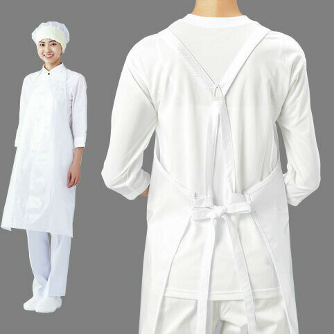 インナードライエプロン　たすき掛けE1600-0　ホワイト