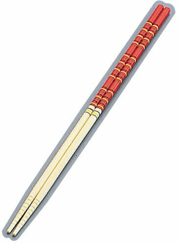 竹製　歌舞伎菜箸　赤33