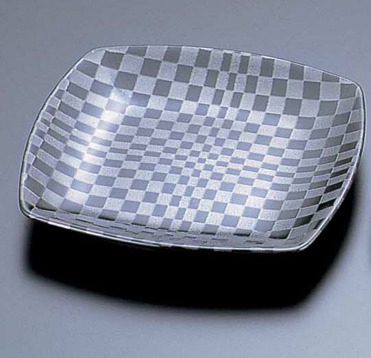 市松黒　四角小皿 T03−125