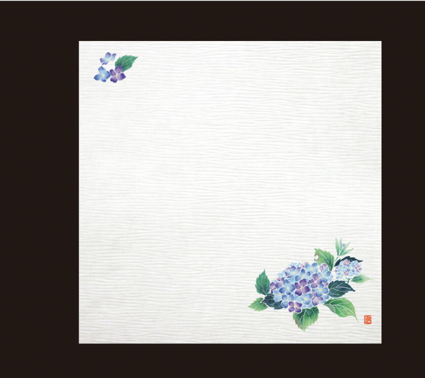 耐油しぼり懐敷　4寸（100枚入） あじさい　TA−E09