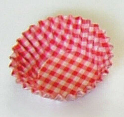 オーブンケース　チェック柄（250枚入） 6号深口　赤
