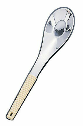 18−8味道楽　中華レンゲスプーン　ミニ アイボリー