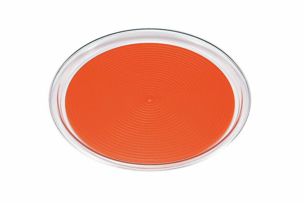 クリア　マジックトレー　丸型 12インチ（中）オレンジ