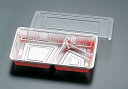 仕切付弁当容器 透明蓋付 LC−8P (100セット入)