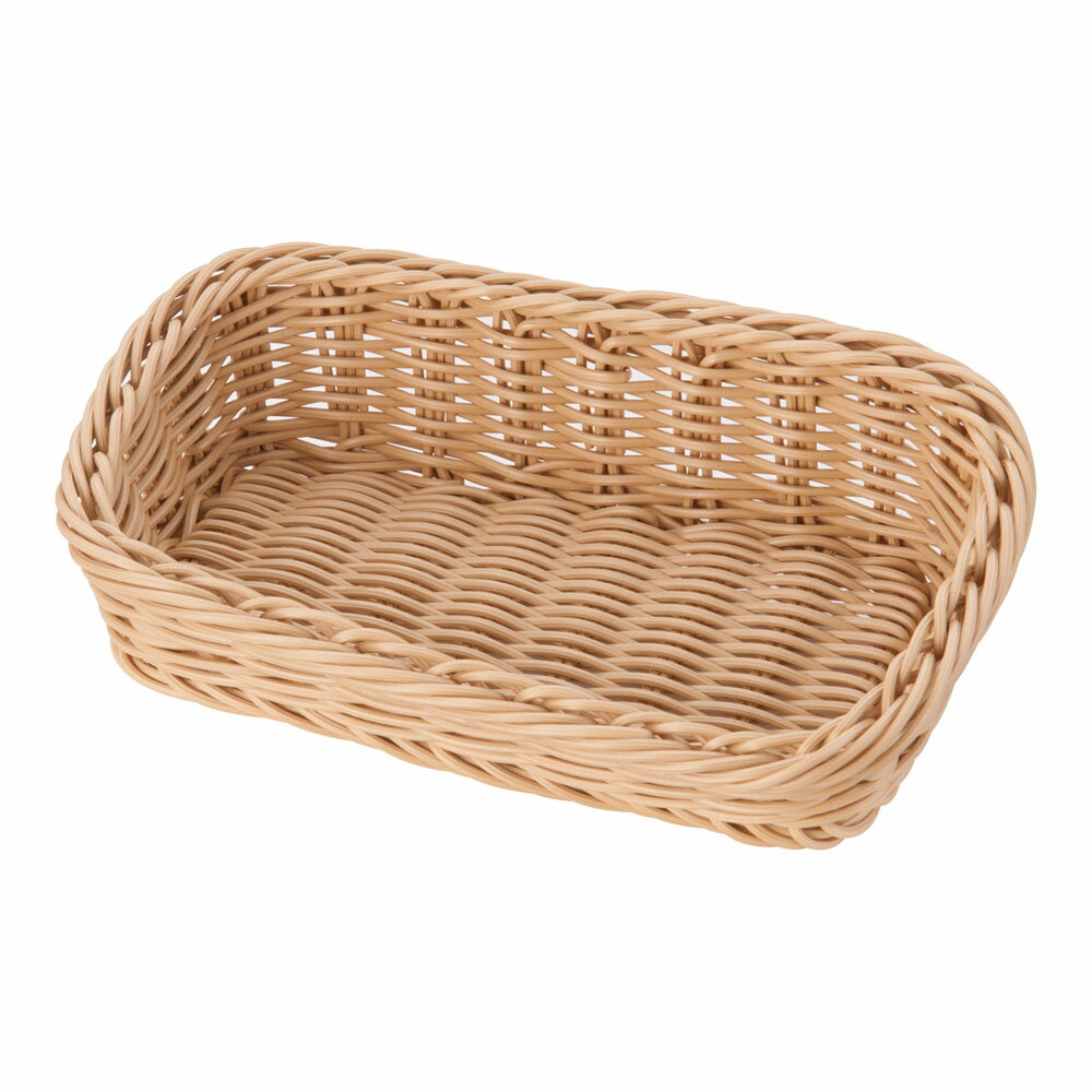 樹脂アメニティバスケット　角長 アイボリー　中