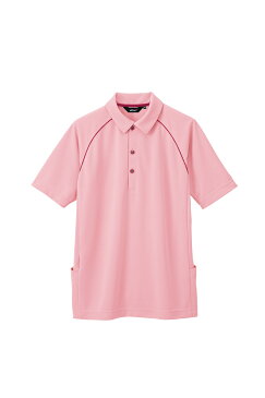 バックサイドポケット半袖ポロシャツ　ピンク　LL